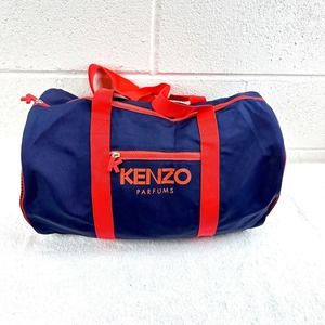 Kenzo Parfums Bag Unisex Navy Red Logo Striped Rare Gym Travel Canvas 18x11x22